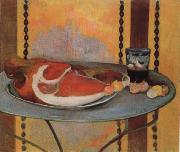 Paul Gauguin Style life with ham painting